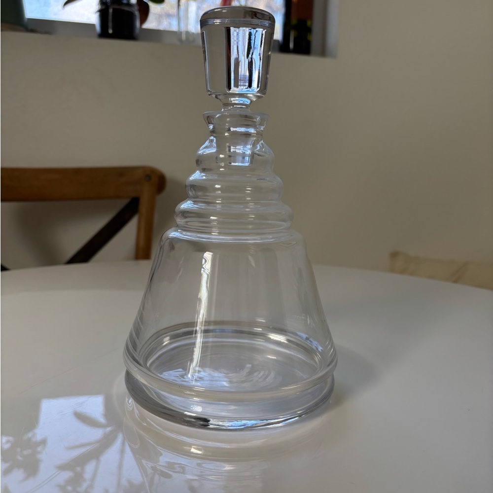Crate&Barrel Clear Glass Decanter